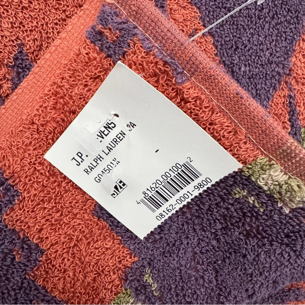 Vintage Ralph Lauren Geometric Patterned Southwest Cotton Towel USA Deadstock